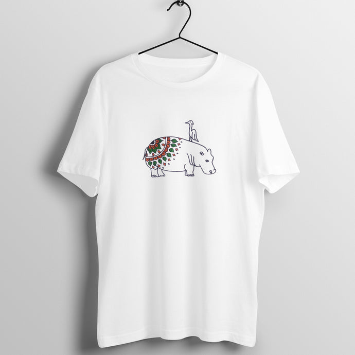 Coy Hippo with a Friend - Men's T-Shirt  5ffcf2808ad70
