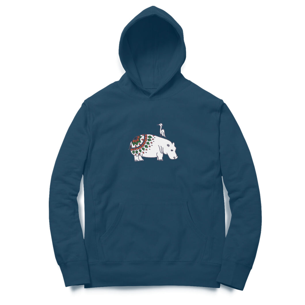 Coy Hippo with a Friend - Hoodie (Unisex)  5ffdc91cd56e5