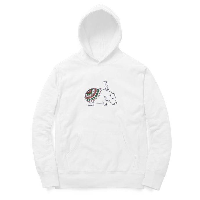 Coy Hippo with a Friend - Hoodie (Unisex)  5ffdc91ccd690