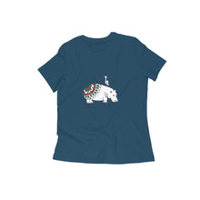 Load image into Gallery viewer, Coy Hippo with a Friend - Women&#39;s T-Shirt  5ffdcaf03bc21

