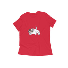 Load image into Gallery viewer, Coy Hippo with a Friend - Women&#39;s T-Shirt  5ffdcaf03f183
