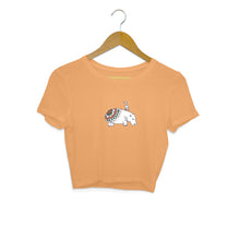 Load image into Gallery viewer, Coy Hippo with a Friend - Crop Top  5ffdcb7eb6555
