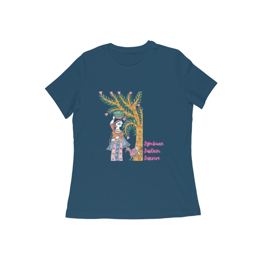 Symbiose - Madhubani Art - Women's T-Shirt
