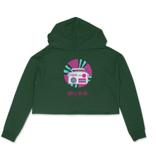 Load image into Gallery viewer, Grooving to Your Beat - Madhubani Art - Crop Hoodie

