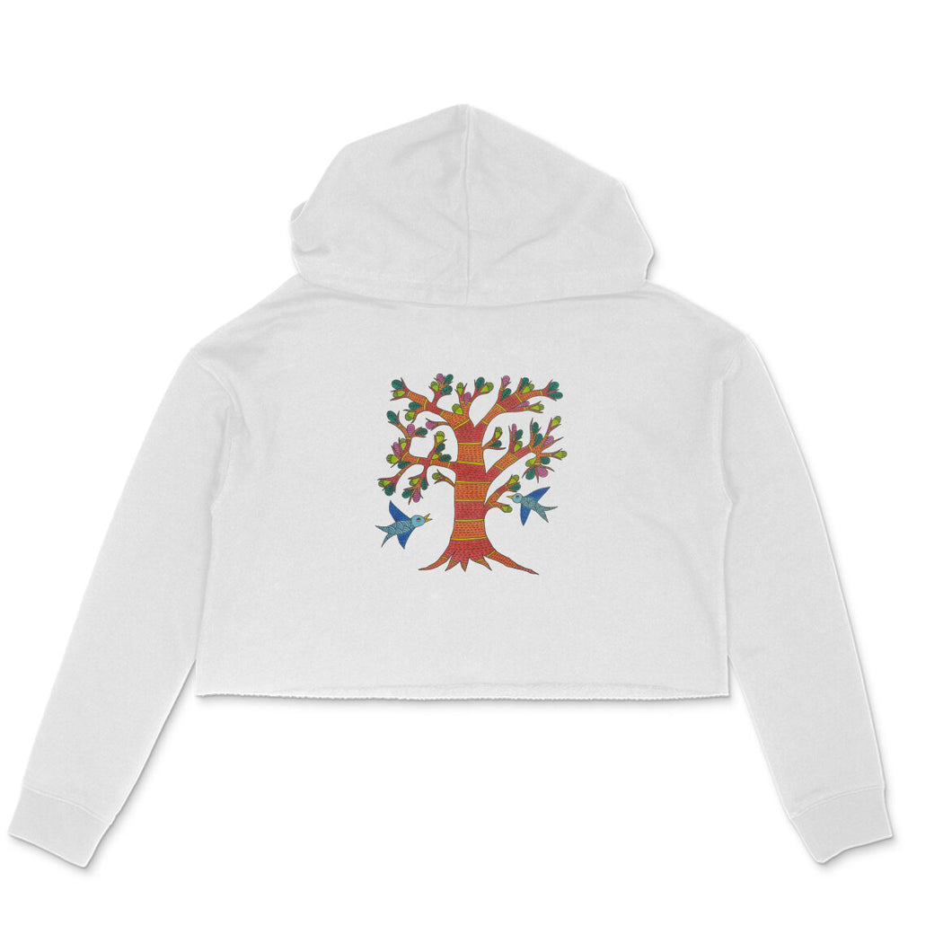 Ek Ped - Gond Art - Crop Hoodie  60d9da43853c6