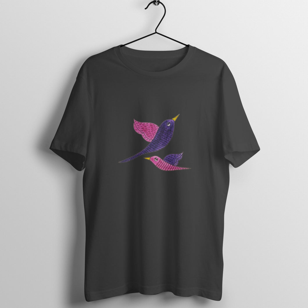 Hie Hie Birdies - Gond Art - Loose Fit T-Shirt