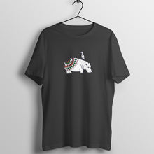 Load image into Gallery viewer, Coy Hippo with a Friend - Mandala Art - Loose Fit T-Shirt
