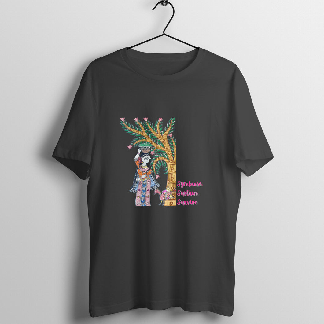 Symbiose - Madhubani Art - Loose Fit T-Shirt